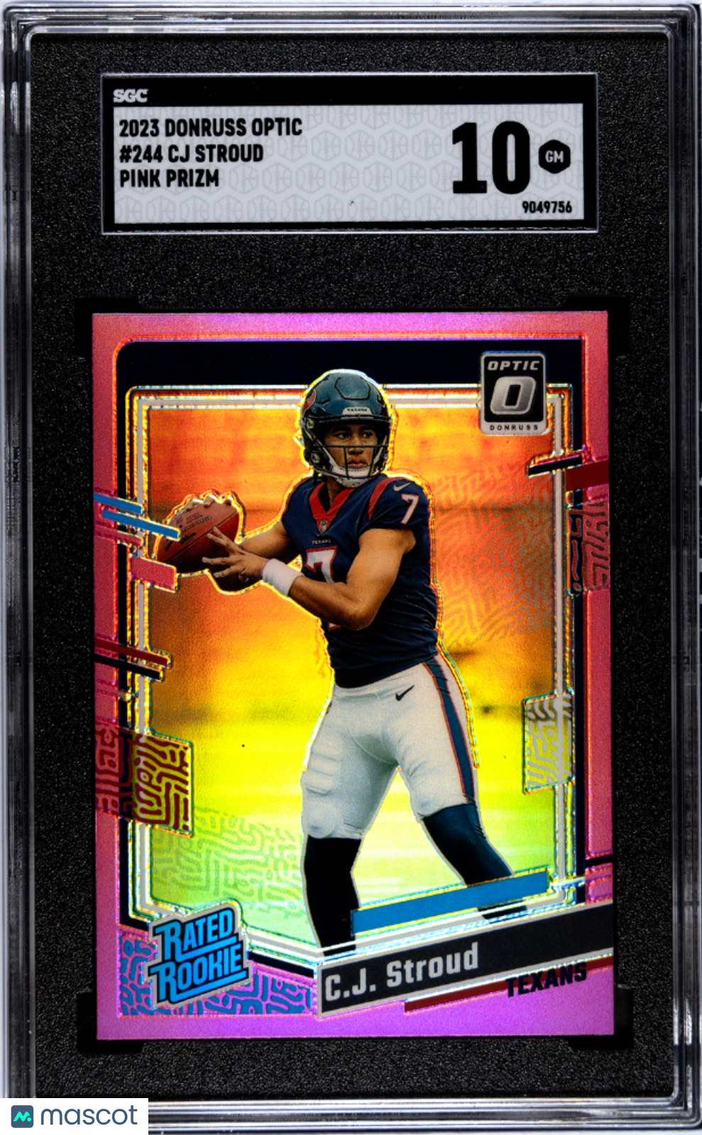 2023 Donruss Optic CJ Stroud Pink Prizm Rookie #244 SGC 10 Houston Texans