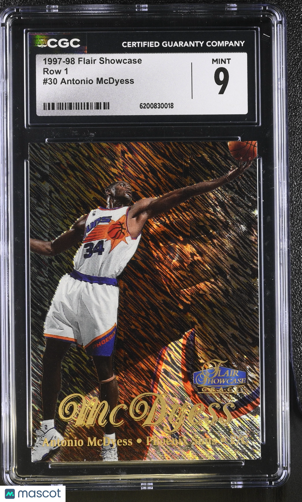 1997-98 Flair Showcase Antonio McDyess Row 1 #30 CGC 9 Phoenix Suns