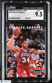 1992-93 Skybox Usa Charles Barkley #2 CGC 9.5 Philadelphia 76ers