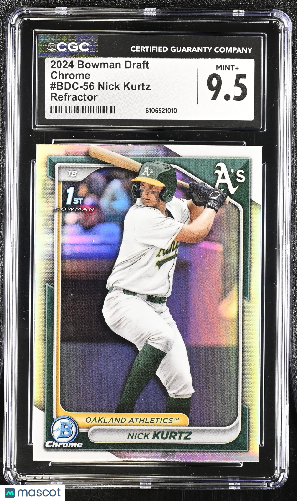 2024 Bowman Draft Nick Kurtz Refractor Rookie Chrome #BDC-56 CGC 9.5 Athletics