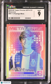 2025-26 Topps Chrome UEFA CC Rodrigo Mora Metaverse #MV-13 CGC 9 Porto