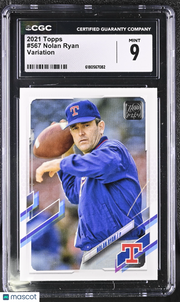 2021 Topps Nolan Ryan Variation #567 CGC 9 Texas Rangers