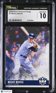 2018 Panini Diamond Kings Mickey Mantle #7 CGC 10 New York Yankees