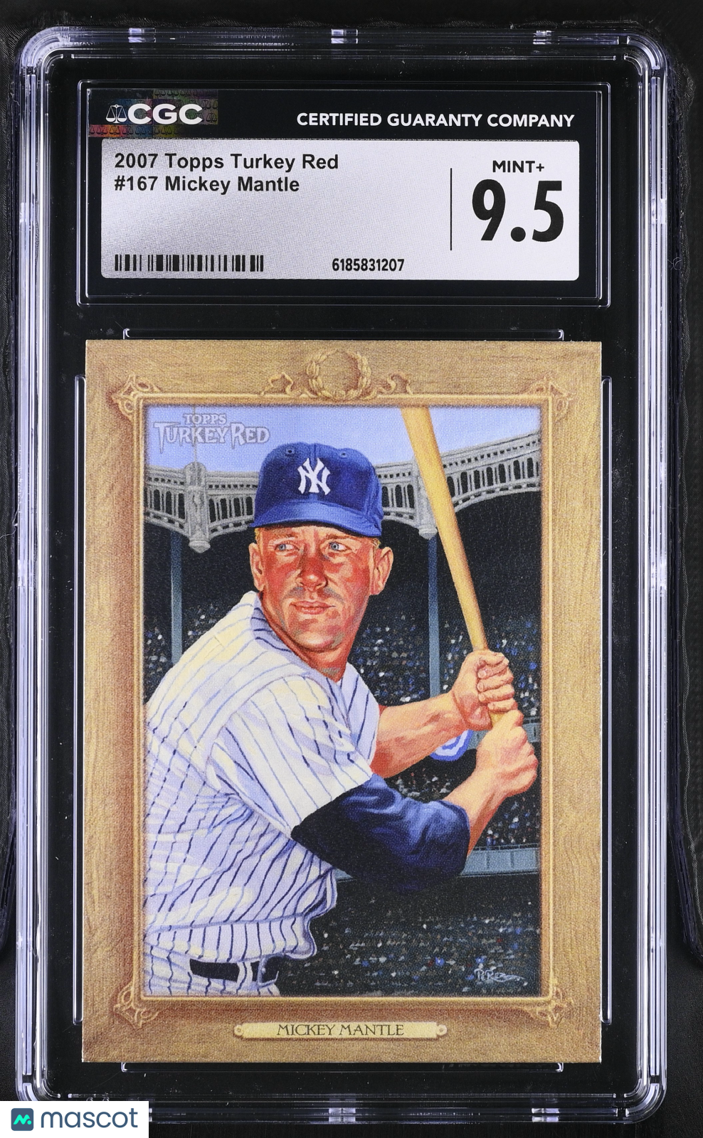 2007 Topps Turkey Red Mickey Mantle #167 CGC 9.5 New York Yankees