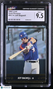 1991 Leaf Jeff Bagwell Gold Rookies #BC14 CGC 9.5 Houston Astros