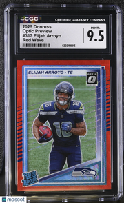 2025 Donruss Elijah Arroyo Red Wave Optic Preview #317 CGC 9.5 Seattle Seahawks
