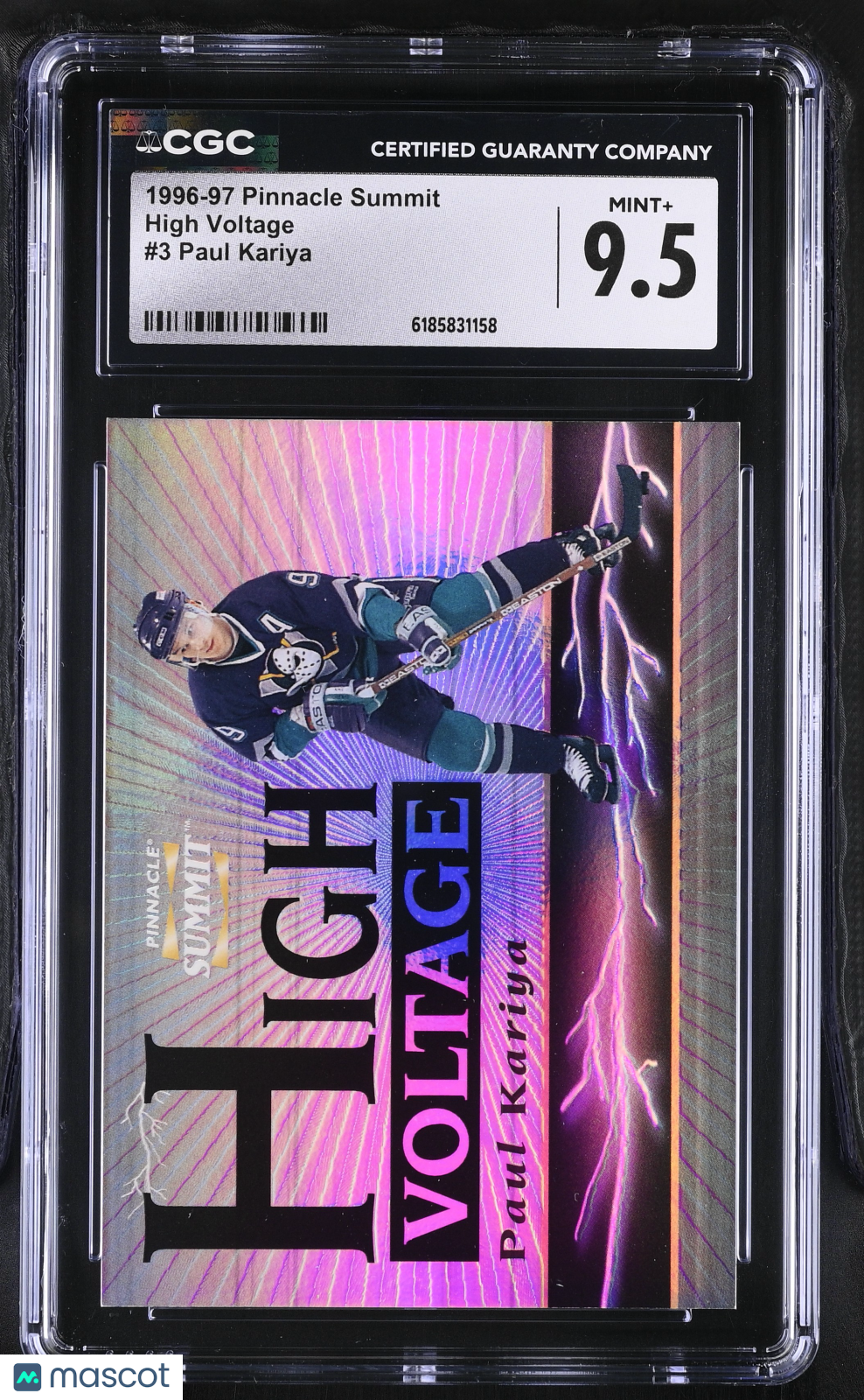 1996-97 Pinnacle Summit Paul Kariya /1500 High Voltage #3 CGC 9.5 Anaheim Ducks