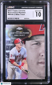 2017 Topps Chrome Mike Trout MLB Award Winners #MAW-3 CGC 10 Los Angeles Angels
