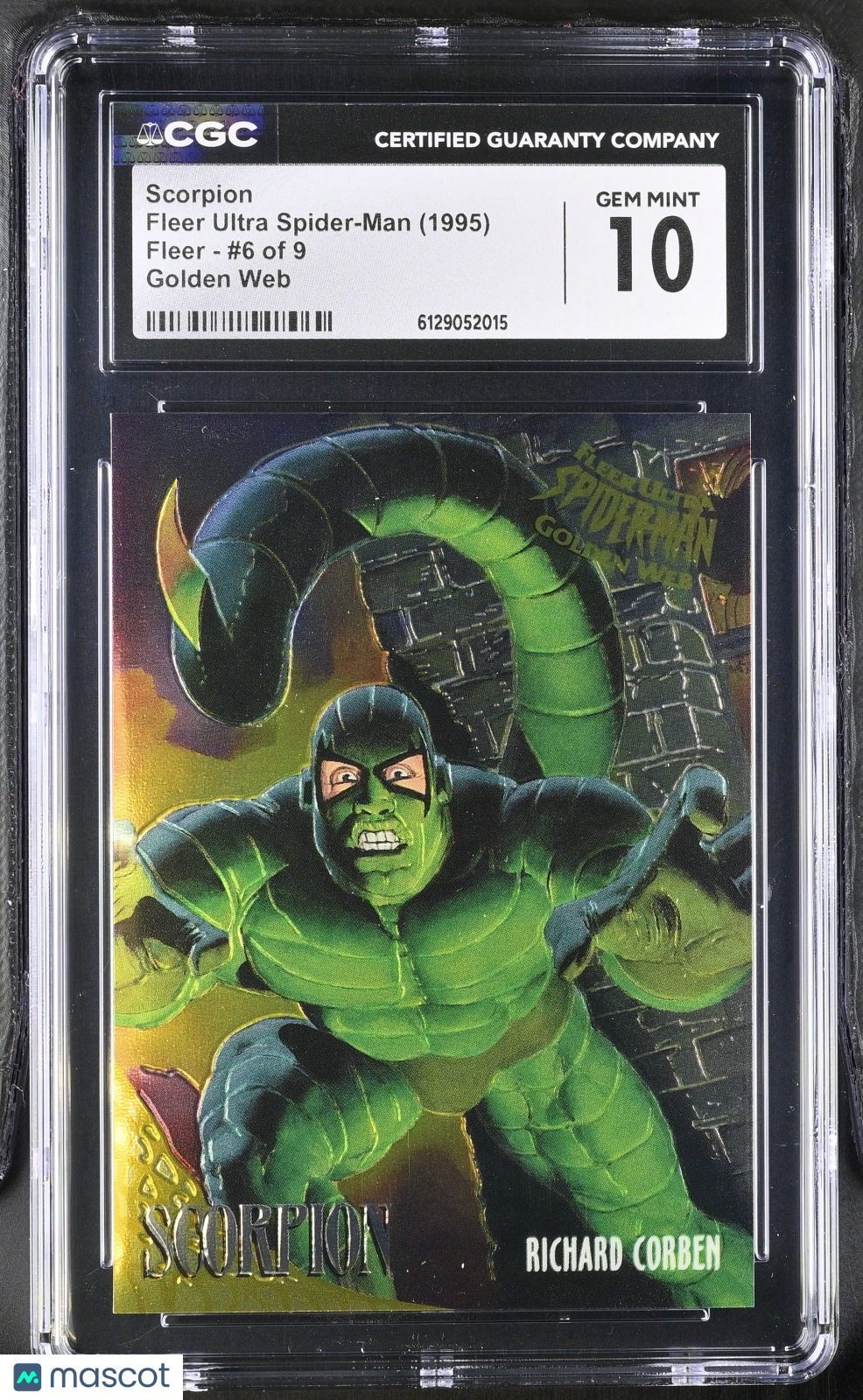 1995 Fleer Ultra Spider-Man Scorpion #6 of 9 Golden Web CGC 10