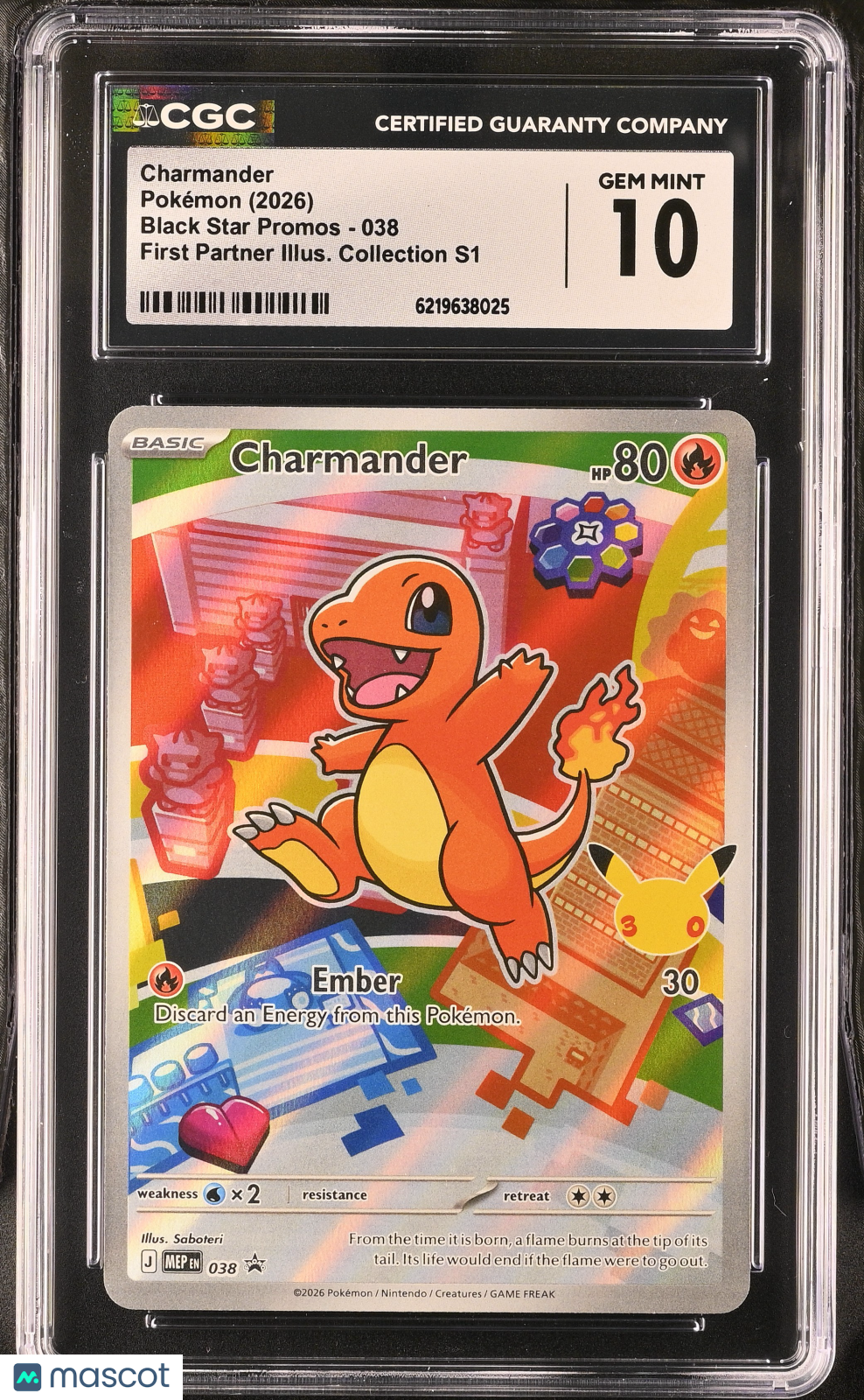 2026 Pokemon Black Star Promos Charmander First Partner Collection S1 CGC 10 038