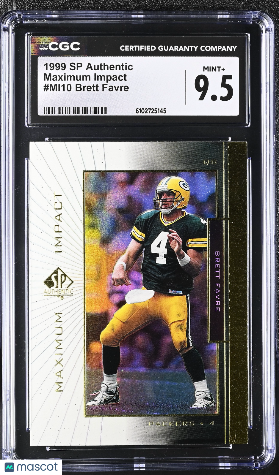 1999 SP Authentic Brett Favre Maximum Impact #MI10 CGC 9.5 Green Bay Packers