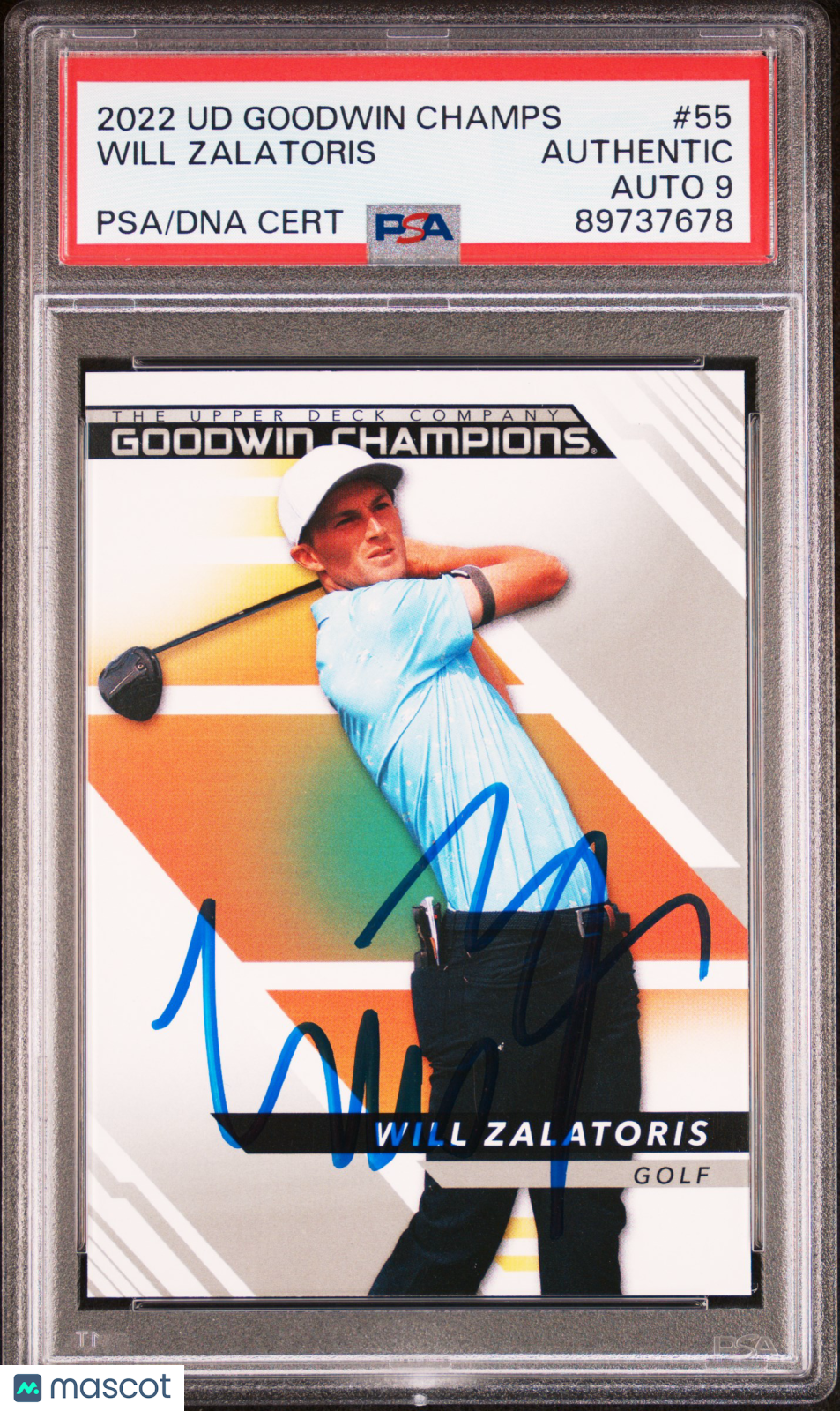 2022 Upper Deck Goodwin Champions Will Zalatoris Auto Autograph 55 PSA Authentic