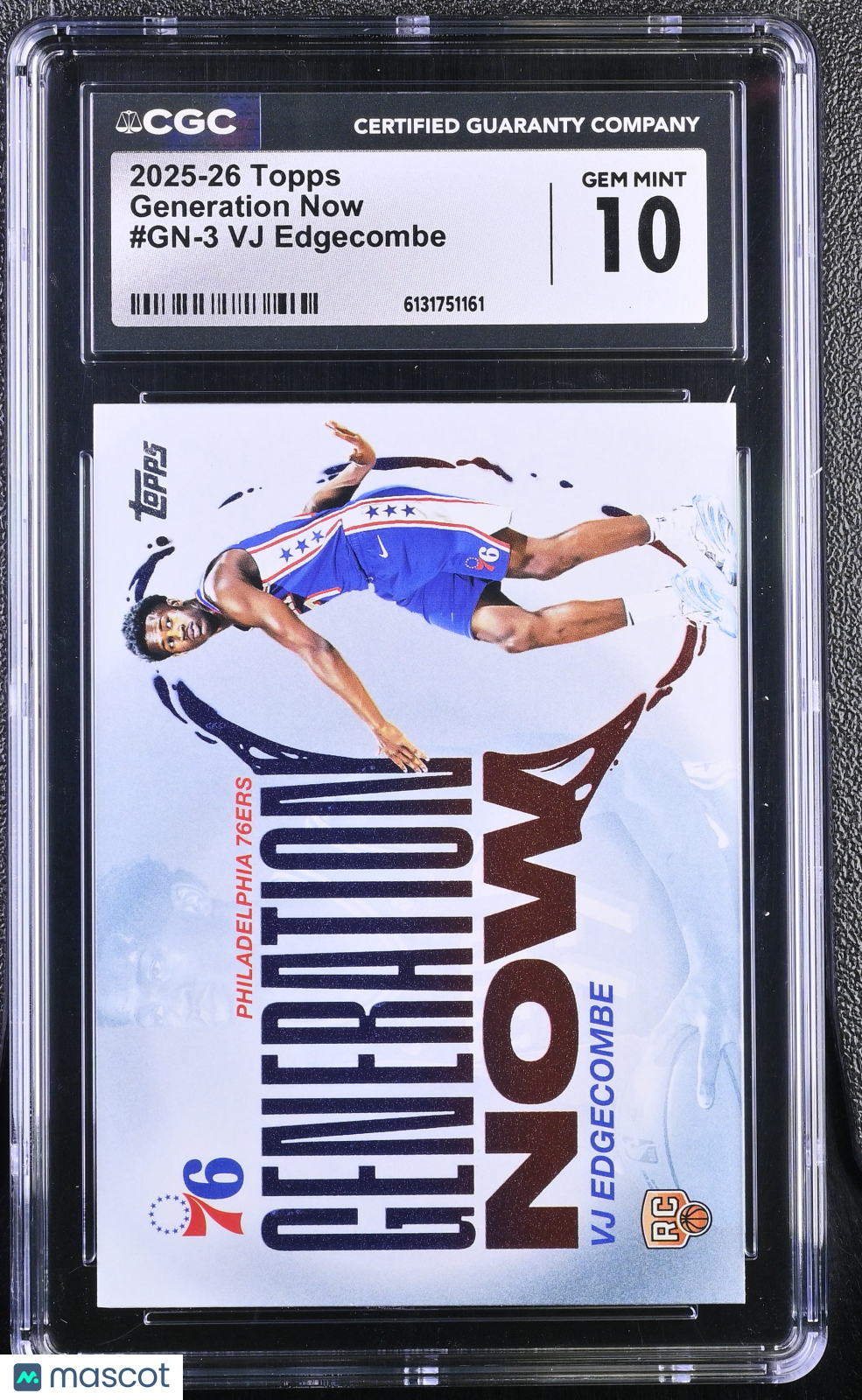2025-26 Topps VJ Edgecombe Generation Now #GN-3 CGC 10