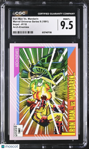 1991 Impel Marvel Universe Iron Man Vs. Mandarin #118 Arch-Enemies CGC 9.5