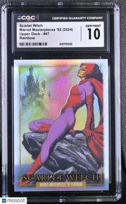2024 Upper Deck Marvel Masterpieces '92 Scarlet Witch #47 Rainbow CGC 10