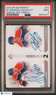 2013 SP Authentic Sign Of The Times 2 J. Schultz N. Yakupov /25 #SY PSA 9 Oilers