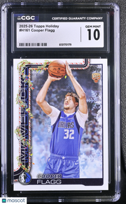 2025-26 Topps Holiday Cooper Flagg Rookie #H161 CGC 10 Dallas Mavericks