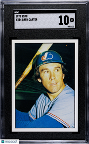 1975 Sspc Gary Carter Rookie #334 SGC 10 Montreal Expos