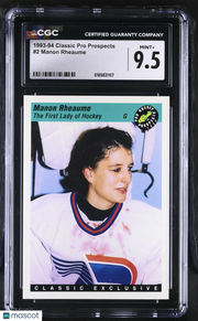 1993-94 Classic Pro Prospects Manon Rheaume Rookie #2 CGC 9.5
