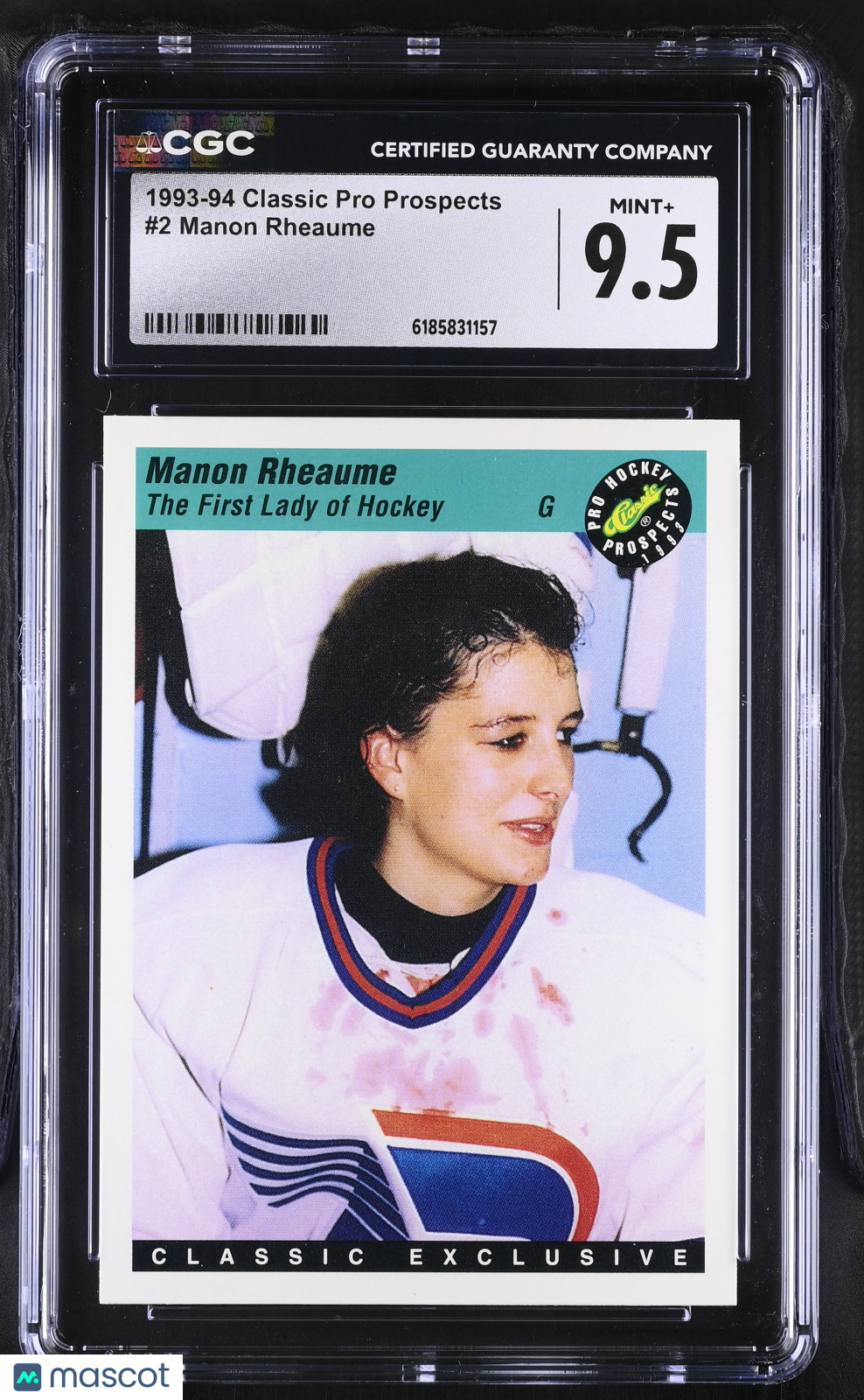 1993-94 Classic Pro Prospects Manon Rheaume Rookie #2 CGC 9.5