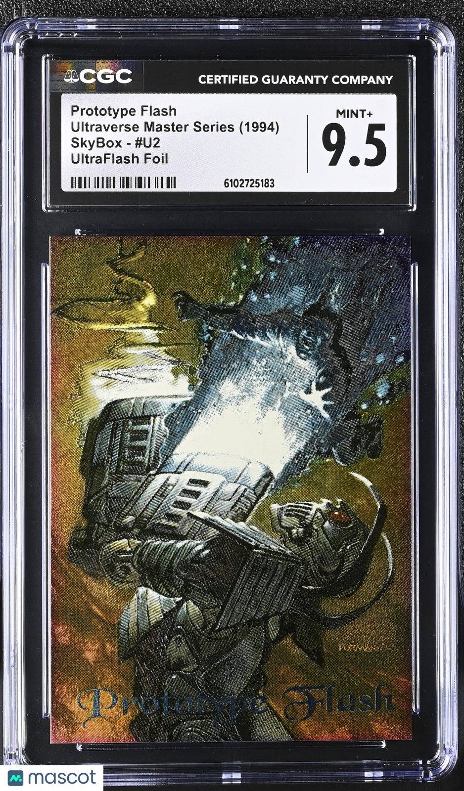 1994 Skybox Ultraverse Master Series Prototype Flash UltraFlash Foil #U2 CGC 9.5