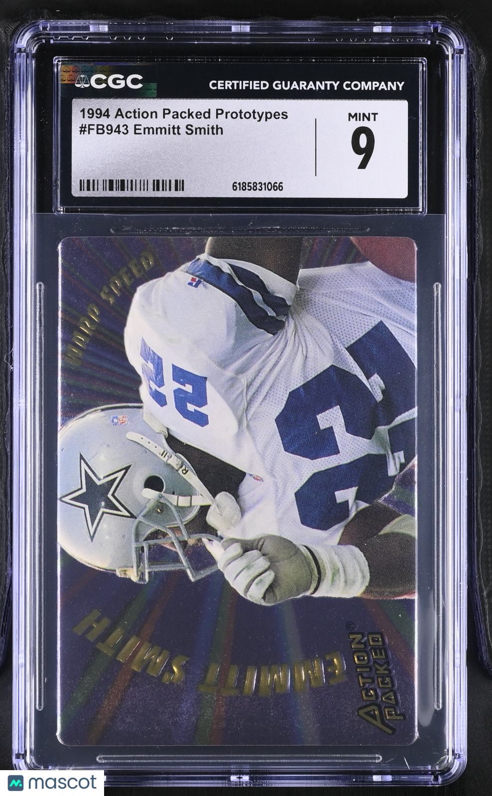 1994 Action Packed Prototypes Emmitt Smith #FB943 CGC 9 Dallas Cowboys