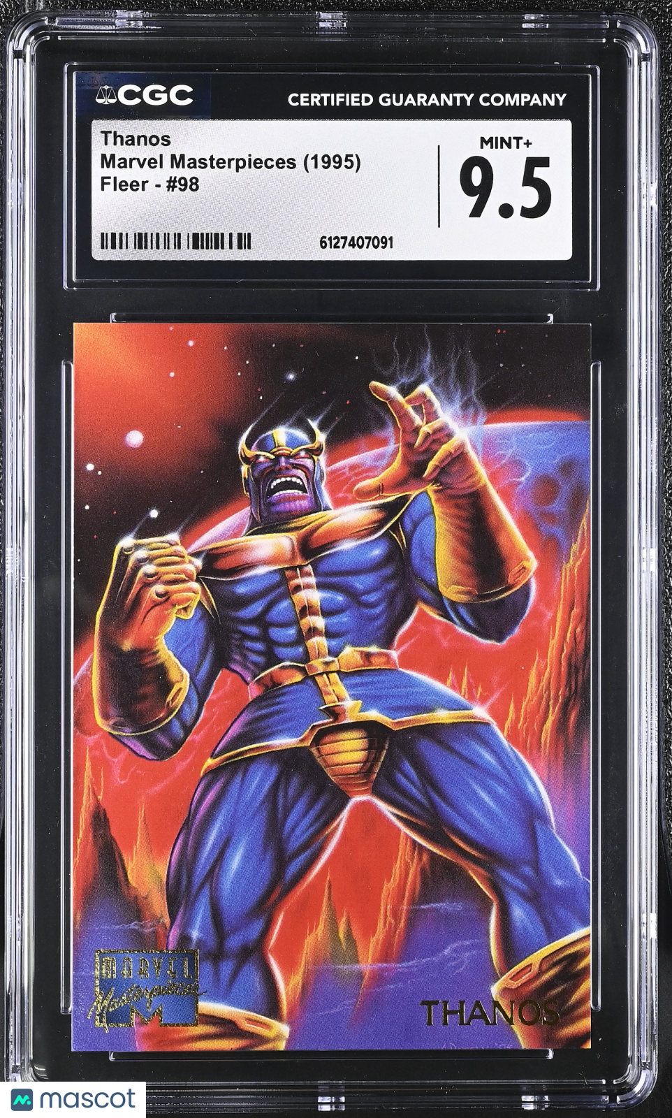 1995 Fleer Marvel Masterpieces Thanos #98 CGC 9.5