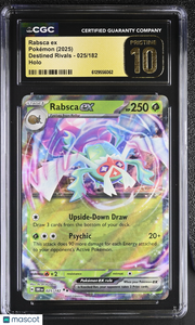 2025 Pokemon Destined Rivals Rabsca ex Holo 025/182 CGC 10 #025/182 Pristine