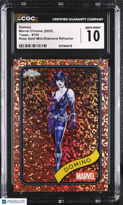 2025 Topps Marvel Chrome Domino /40 #154 Rose Gold Mini-Diamond Refractor CGC 10