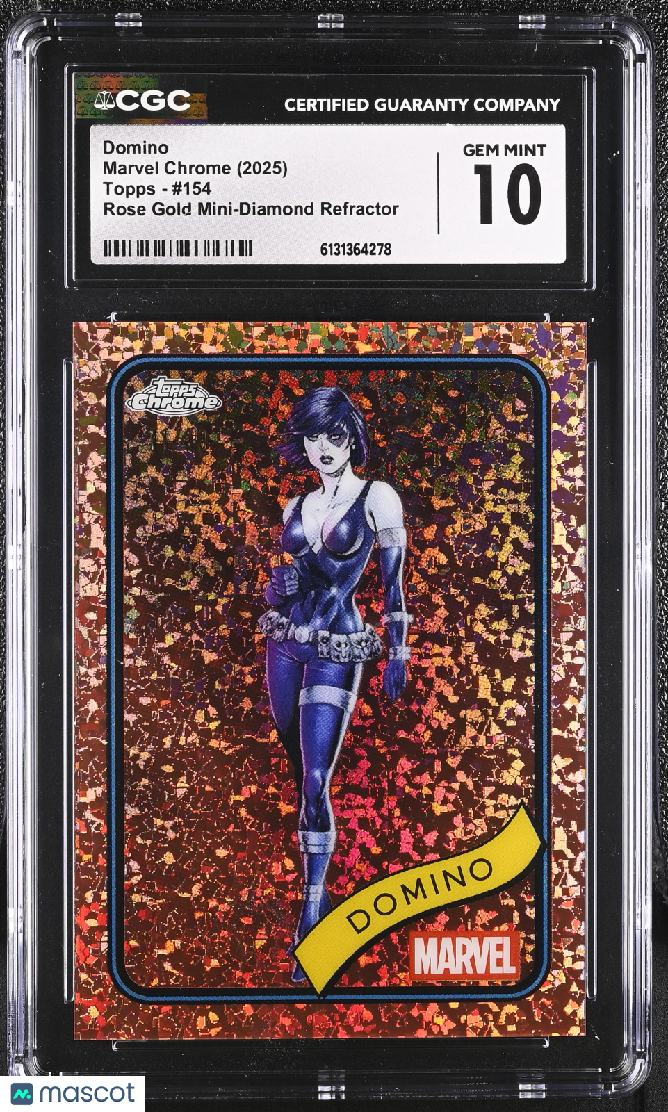 2025 Topps Marvel Chrome Domino /40 #154 Rose Gold Mini-Diamond Refractor CGC 10