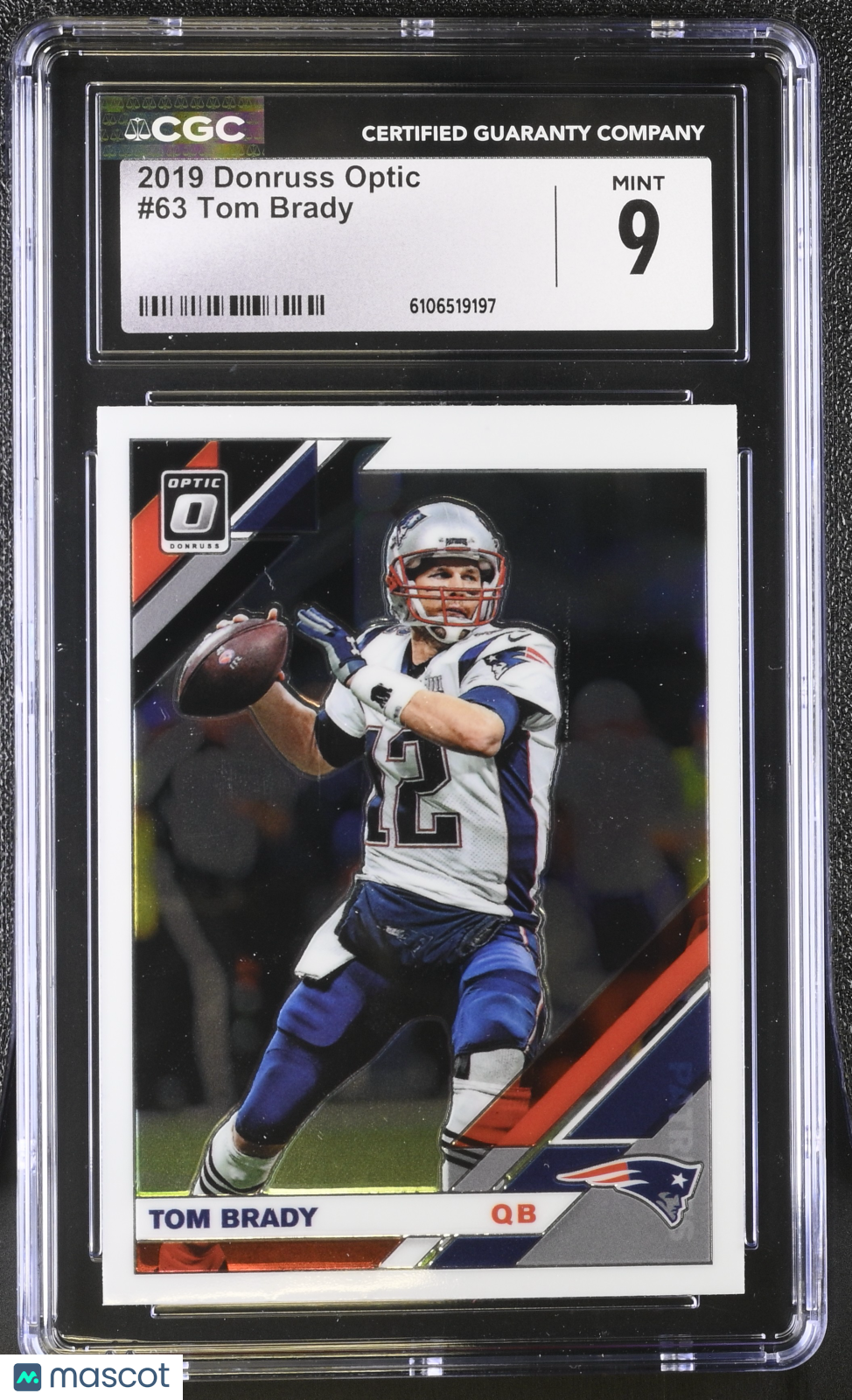 2019 Donruss Optic Tom Brady #63 CGC 9 New England Patriots