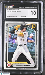 2024 Bowman Draft Konnor Griffin Rookie #BD-22 CGC 10 Pittsburgh Pirates