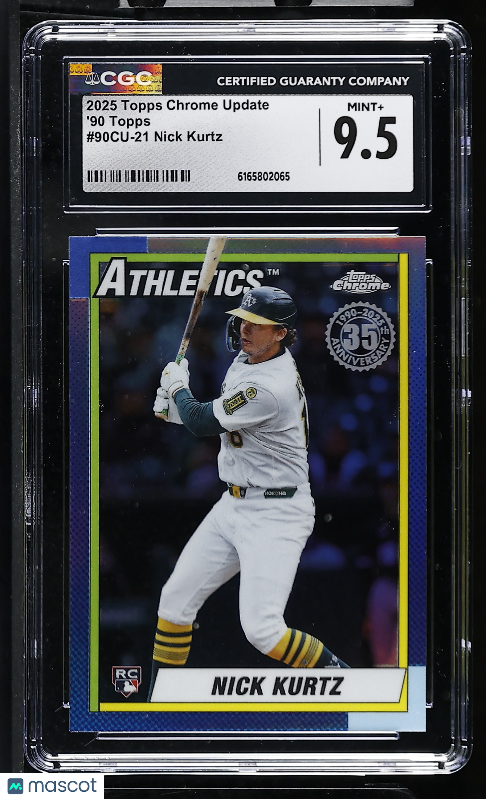 2025 Topps Chrome Update Nick Kurtz Rookie '90 Topps #90CU-21 CGC 9.5 Athletics