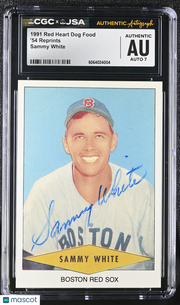 1991 Red Heart Sammy White Auto Autograph '54 Reprints CGC Authentic JSA Red Sox