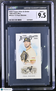 2025 Topps Allen & Ginter Paul Skenes 1889 N222 Mini #N222-13 CGC 9.5 Pirates