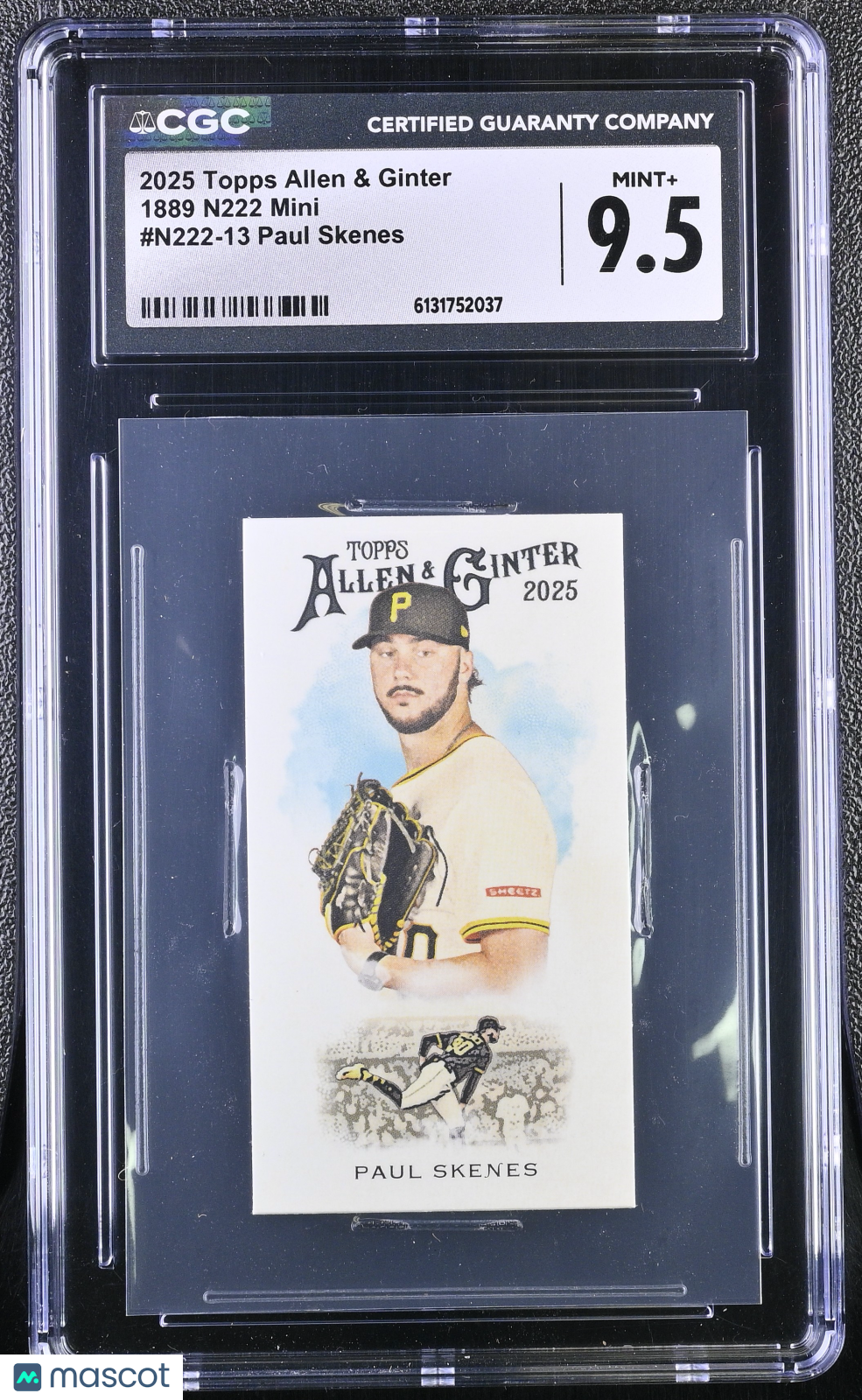 2025 Topps Allen & Ginter Paul Skenes 1889 N222 Mini #N222-13 CGC 9.5 Pirates
