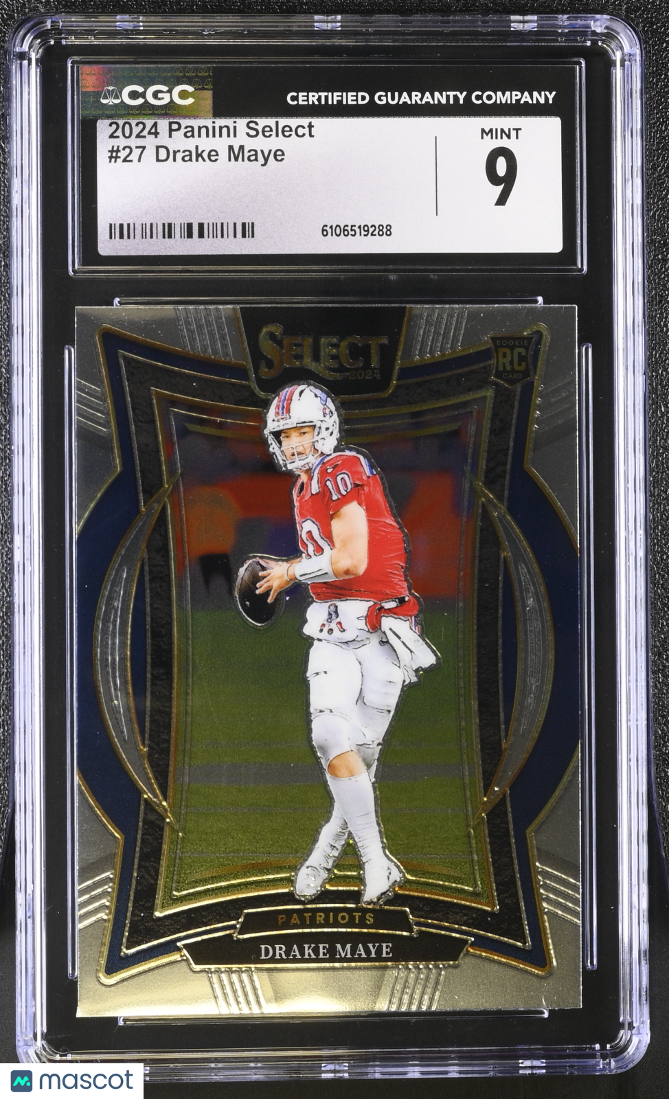2024 Panini Select Drake Maye Rookie #27 CGC 9 New England Patriots