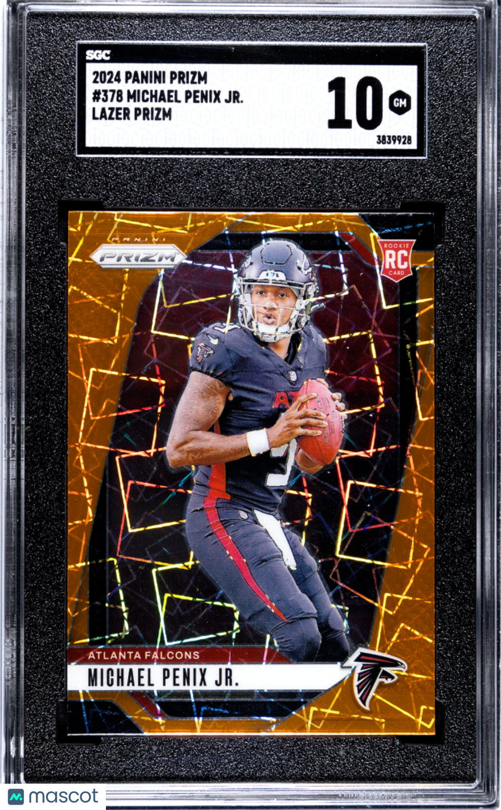 2024 Panini Prizm Michael Penix JR. Lazer Rookie #378 SGC 10 Atlanta Falcons
