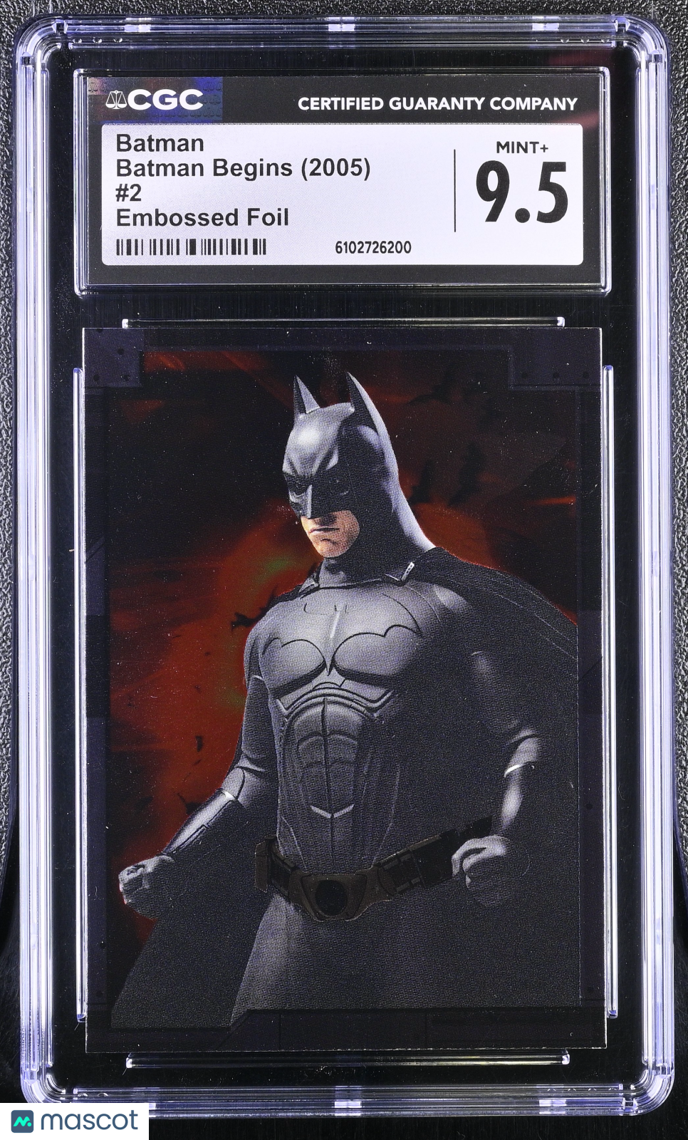 2005 Topps Batman Begins Batman Embossed Foil #2 CGC 9.5