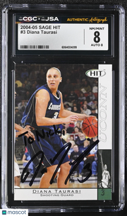 2004-05 Sage Hit Diana Taurasi Auto Autograph Rookie #3 CGC 8 JSA UConn Huskies