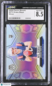 2024 Panini Mosaic Drake Maye Silver Rookie #273 CGC 8.5 New England Patriots