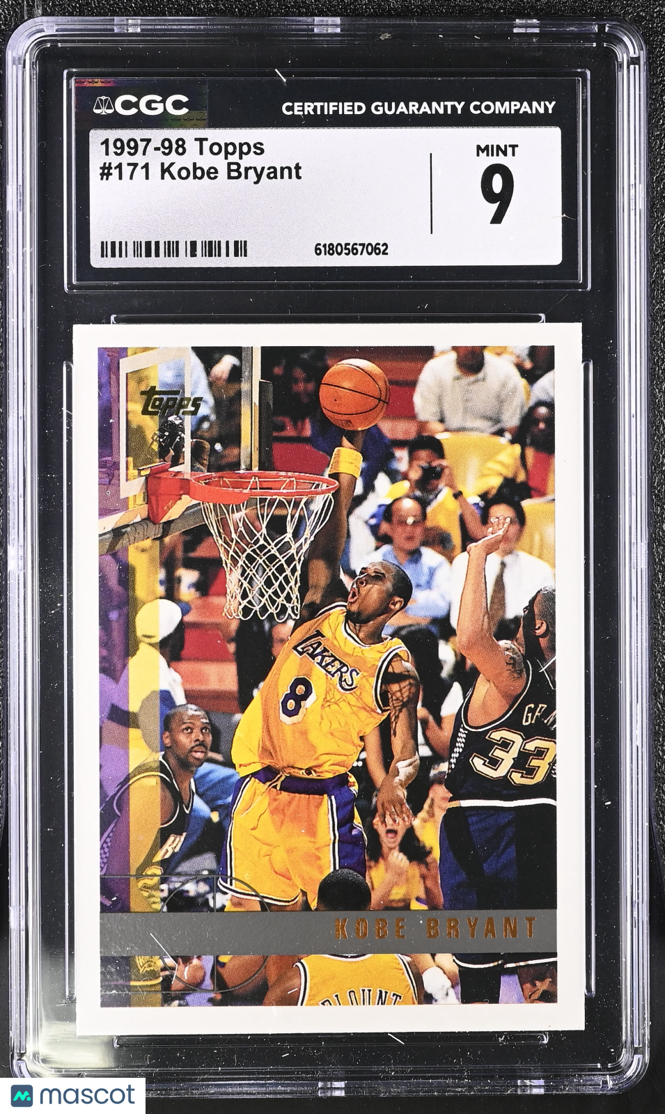 1997-98 Topps Kobe Bryant #171 CGC 9 Los Angeles Lakers