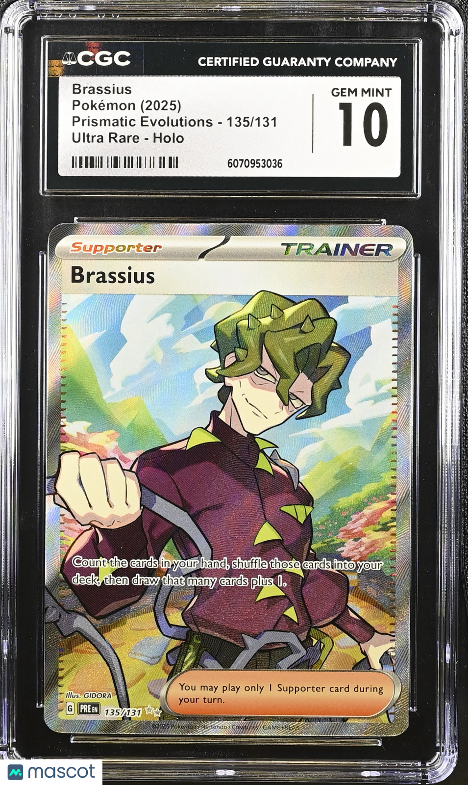 2025 Pokemon Prismatic Evolutions Brassius Holo Ultra Rare Ultra Rare CGC 10 #135/131