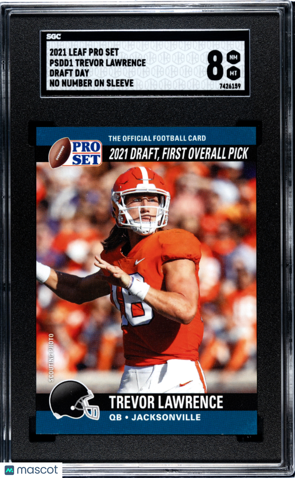 2021 Leaf Pro Set Trevor Lawrence Draft Day Rookie #PSDD1 SGC 8 Jaguars
