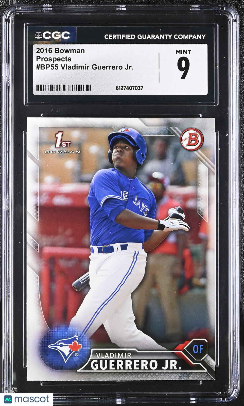 2016 Bowman Vladimir Guerrero Jr. Rookie Prospects #BP55 CGC 9 Toronto Blue Jays