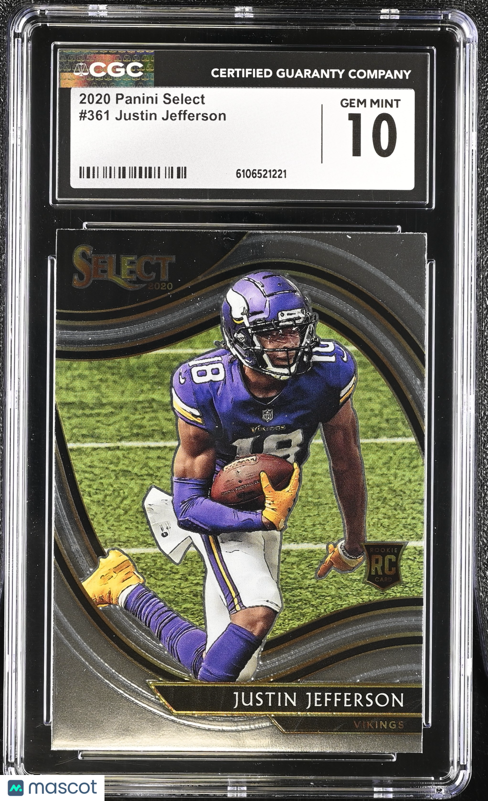 2020 Panini Select Justin Jefferson Rookie #361 CGC 10 Minnesota Vikings