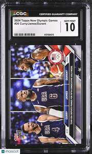 2024 Topps Now Olympic Games Kevin Durant LeBron James Stephen Curry #26 CGC 10