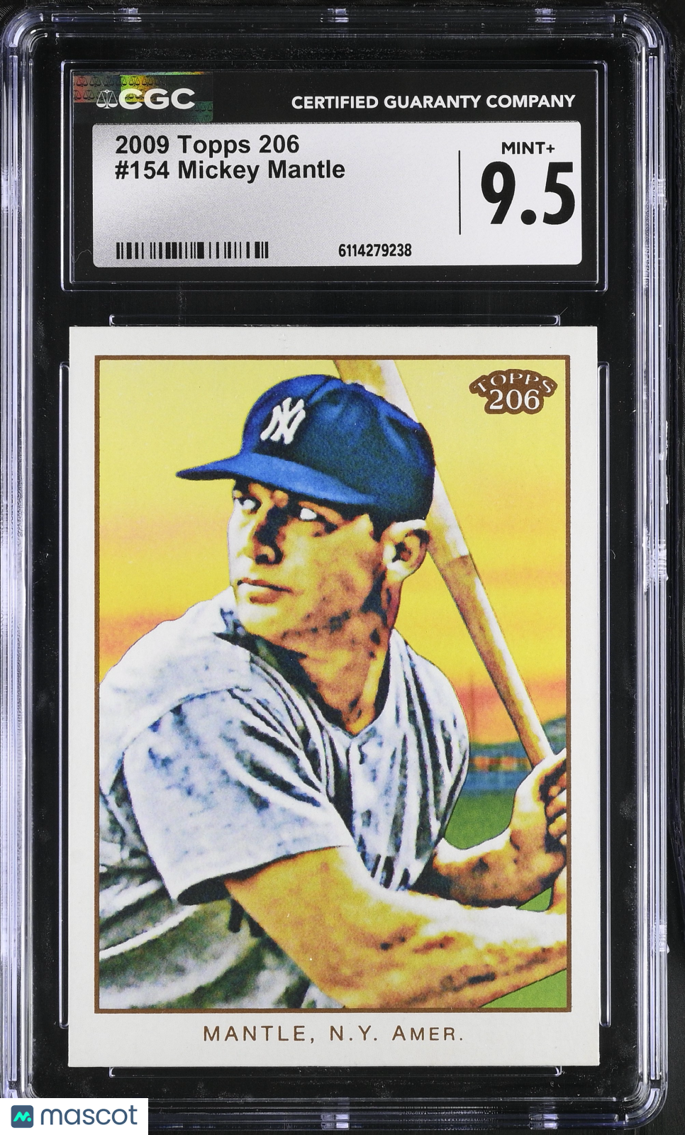 2009 Topps 206 Mickey Mantle #154 CGC 9.5 New York Yankees