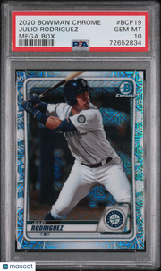 2020 Bowman Chrome Mega Box Julio Rodriguez Rookie #BCP19 PSA 10 Mariners