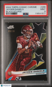 2024 Topps Cosmic Chrome Jayden Daniels Black Eclipse /10 Rookie PSA 9 Commander